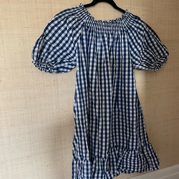 LAKE Dresses & Skirts - LAKE PAJAMAS Blue Gingham Dress
